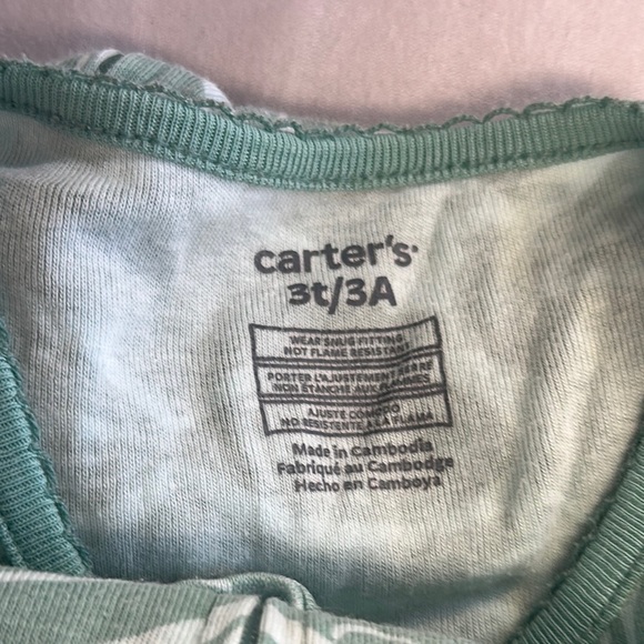 Carter's - Mint Green Footless Onesie Sleeper - Picture 2 of 5